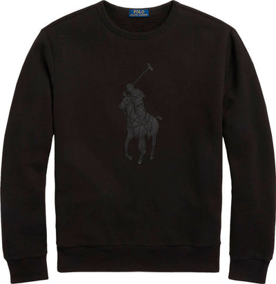 Ralph-Lauren-Felpa-Uomo-Big-Pony-In-Pelle-Felpa-Girocollo-Senza-Cappuccio