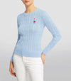 Ralph-Lauren-Pullover-Donna-Trecce-Cotone-Con-Ricamo-Big-Pony-Ricamato-Multicolor