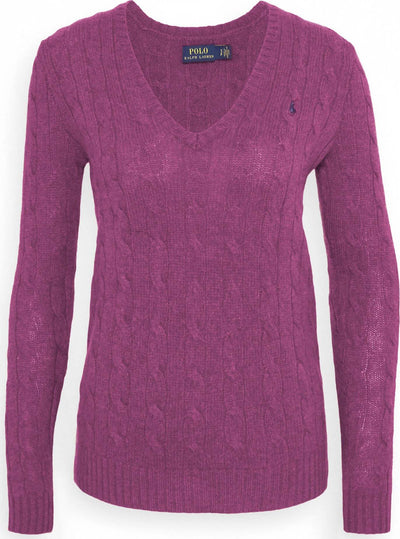 Ralph Lauren Pullover Donna Trecce Scollo a V in Cotone Maglione Slim Fit Tinta Unita Pony Ricamato Maniche Lunghe Moda/Donna/Abbigliamento/Maglioni e cardigan/Maglioni Euforia - Bronte, Commerciovirtuoso.it