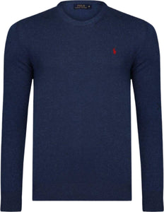 Ralph-Lauren-Pullover-Uomo-Girocollo-Tinta-Unita-Maglione-Regular-Fit-Maniche-Lunghe-Polsini-a-Coste-Invernale-Fashion