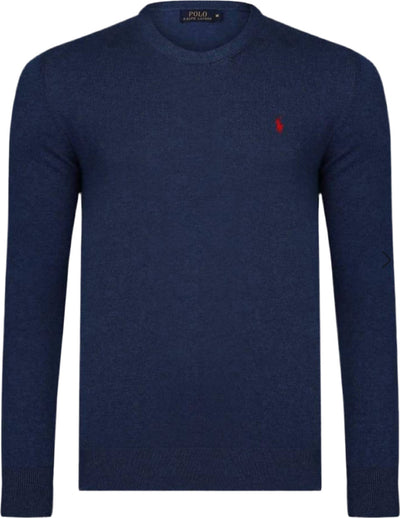 Ralph-Lauren-Pullover-Uomo-Girocollo-Tinta-Unita-Maglione-Regular-Fit-Maniche-Lunghe-Polsini-a-Coste-Invernale-Fashion