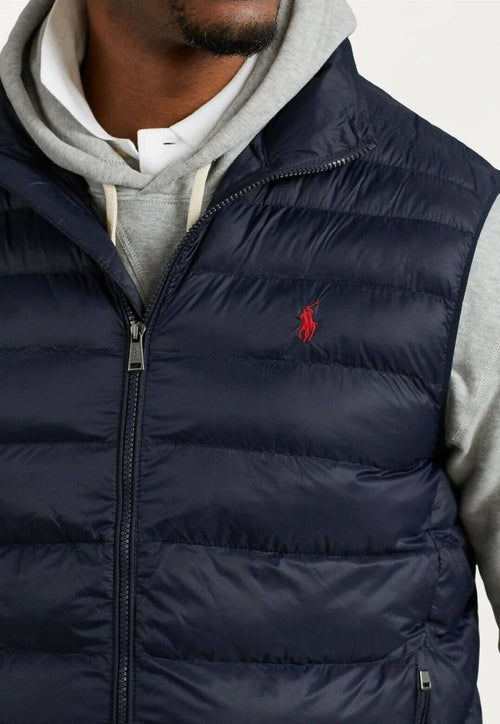 Ralph Lauren Smanicato Uomo Imbottito Tinta Unita Piumino Senza Maniche Collo Alto, Zip E Tasche Moda/Uomo/Abbigliamento/Giacche e cappotti/Gilet Euforia - Bronte, Commerciovirtuoso.it