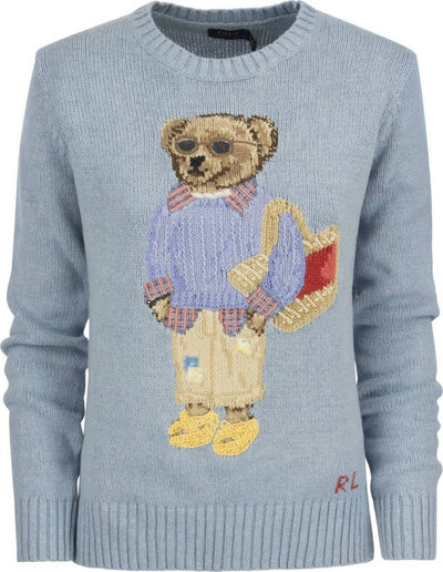 Ralph Lauren Sonna Cable Pol Bea R Maglione Donna Girocollo Azzurro Orsetto Pullover Summer Cable Polo Bear Maglia a Coste Moda/Donna/Abbigliamento/Maglioni e cardigan/Maglioni Euforia - Bronte, Commerciovirtuoso.it