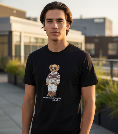 Ralph Lauren T-Shirt Donna Polo Bear Maglia Mezze Maniche Girocollo Orsetto Polo Bear by Ralph Lauren 100% cotone