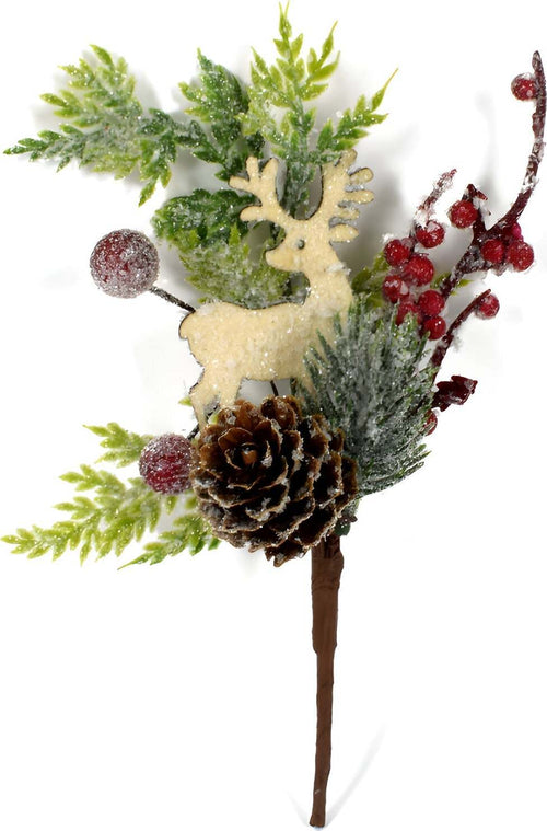 Rametto natalizio artificiale con decorazioni, con bacche e pigne 37 cm Casa e cucina/Decorazioni per interni/Addobbi e decorazioni per ricorrenze/Decorazioni natalizie/Ghirlande e corone MagiediNatale.it - Altamura, Commerciovirtuoso.it