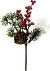Rametto natalizio artificiale con decorazioni, con bacche e pigne 37 cm Casa e cucina/Decorazioni per interni/Addobbi e decorazioni per ricorrenze/Decorazioni natalizie/Ghirlande e corone MagiediNatale.it - Altamura, Commerciovirtuoso.it
