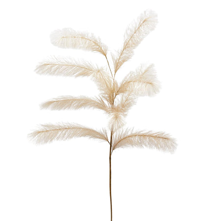 Ramo Oro con Piume "Pampa" decorazione natalizia per arredamento h 130 cm