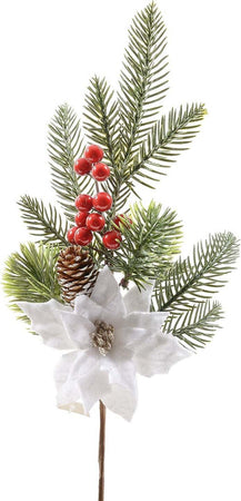 Ramo con bacche e pigne decorazione natalizia per albero di natale h 48 cm Casa e cucina/Decorazioni per interni/Addobbi e decorazioni per ricorrenze/Decorazioni natalizie/Ghirlande e corone MagiediNatale.it - Altamura, Commerciovirtuoso.it