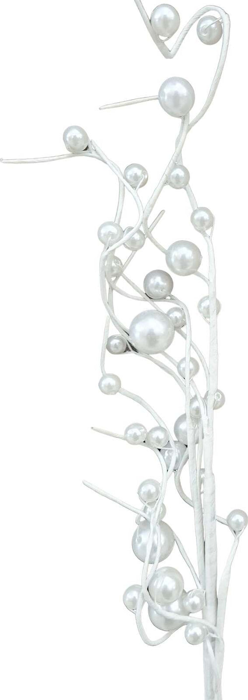 Ramo con Perle Bianche decorazione natalizia per albero di natale h 75 cm Casa e cucina/Decorazioni per interni/Addobbi e decorazioni per ricorrenze/Decorazioni natalizie/Ghirlande e corone MagiediNatale.it - Altamura, Commerciovirtuoso.it