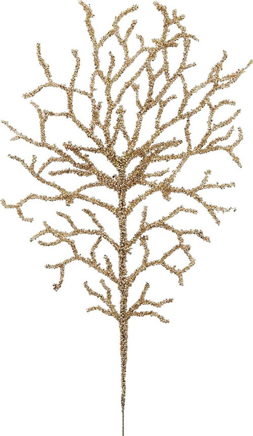 Ramo Corallo Oro con Glitter Decorazione natalizia per arredamento moderno da 50cm Casa e cucina/Decorazioni per interni/Addobbi e decorazioni per ricorrenze/Decorazioni natalizie/Ghirlande e corone MagiediNatale.it - Altamura, Commerciovirtuoso.it