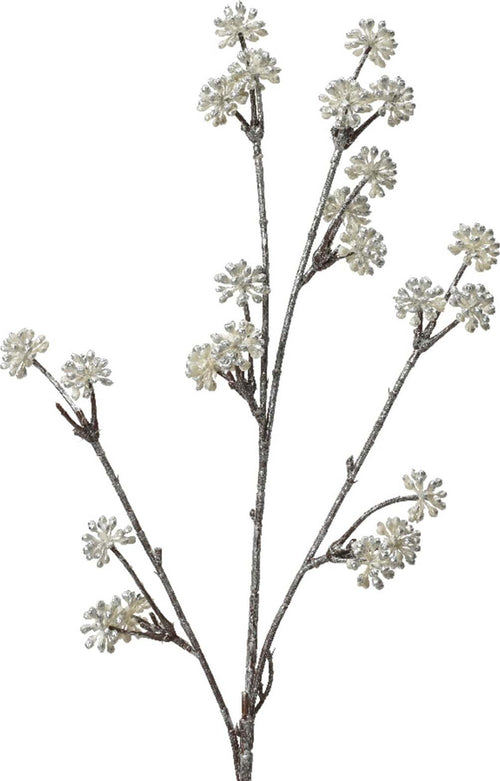 Ramo decorativo color argento e bianca per decorazioni e composizioni di fiori h 77 cm Casa e cucina/Decorazioni per interni/Addobbi e decorazioni per ricorrenze/Decorazioni natalizie/Ghirlande e corone MagiediNatale.it - Altamura, Commerciovirtuoso.it
