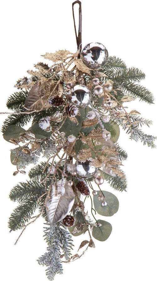 Ramo decorativo color champagne e verde per decorazioni e composizioni di fiori h 63 cm Casa e cucina/Decorazioni per interni/Addobbi e decorazioni per ricorrenze/Decorazioni natalizie/Ghirlande e corone MagiediNatale.it - Altamura, Commerciovirtuoso.it