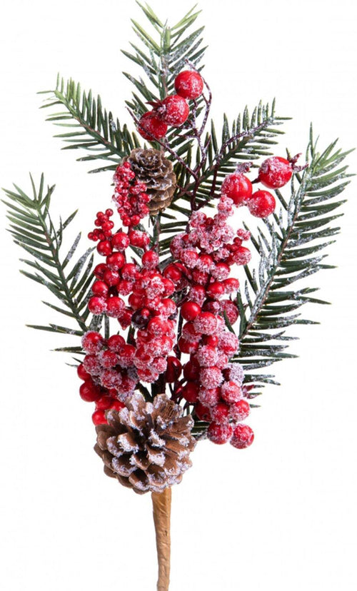 Ramo decorativo con bacche innevate per composizioni floreali da 30 cm Casa e cucina/Decorazioni per interni/Addobbi e decorazioni per ricorrenze/Decorazioni natalizie/Ghirlande e corone MagiediNatale.it - Altamura, Commerciovirtuoso.it
