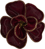 Ramo decorativo Magnolia in velluto Bordeaux bordo oro con clip da 15 cm Casa e cucina/Decorazioni per interni/Addobbi e decorazioni per ricorrenze/Decorazioni natalizie/Ghirlande e corone MagiediNatale.it - Altamura, Commerciovirtuoso.it