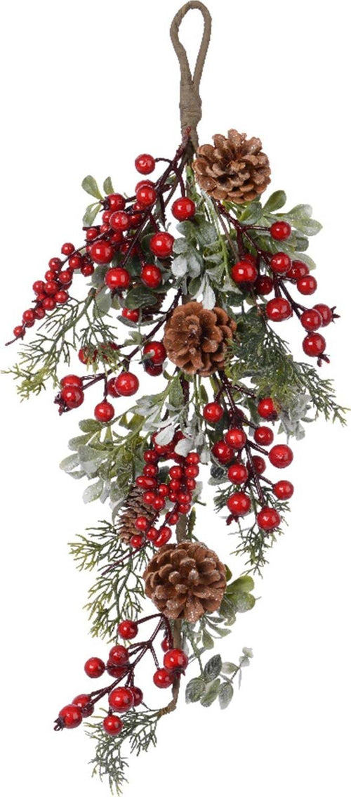 Ramo decorativo natalizia con bacche decorazione per interno ed esterno da 45 cm Casa e cucina/Decorazioni per interni/Addobbi e decorazioni per ricorrenze/Decorazioni natalizie/Ghirlande e corone MagiediNatale.it - Altamura, Commerciovirtuoso.it