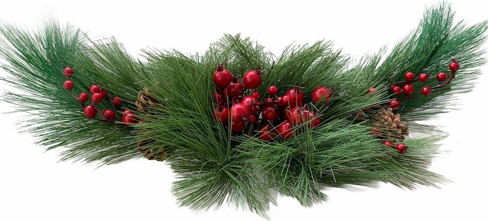 Ramo decorazione natalizia con bacche e pigna per interno h 60 cm Casa e cucina/Decorazioni per interni/Addobbi e decorazioni per ricorrenze/Decorazioni natalizie/Ghirlande e corone MagiediNatale.it - Altamura, Commerciovirtuoso.it