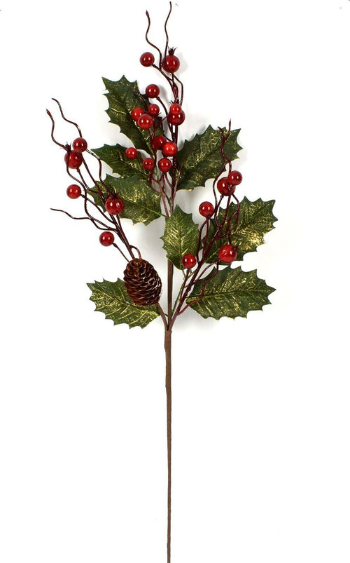 Ramo di Agrifoglio decorazione natalizia per albero di natale h 60 cm Casa e cucina/Decorazioni per interni/Addobbi e decorazioni per ricorrenze/Decorazioni natalizie/Ghirlande e corone MagiediNatale.it - Altamura, Commerciovirtuoso.it