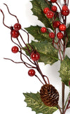 Ramo di Agrifoglio decorazione natalizia per albero di natale h 60 cm Casa e cucina/Decorazioni per interni/Addobbi e decorazioni per ricorrenze/Decorazioni natalizie/Ghirlande e corone MagiediNatale.it - Altamura, Commerciovirtuoso.it