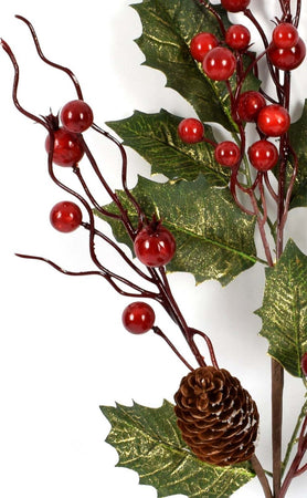 Ramo di Agrifoglio decorazione natalizia per albero di natale h 60 cm Casa e cucina/Decorazioni per interni/Addobbi e decorazioni per ricorrenze/Decorazioni natalizie/Ghirlande e corone MagiediNatale.it - Altamura, Commerciovirtuoso.it