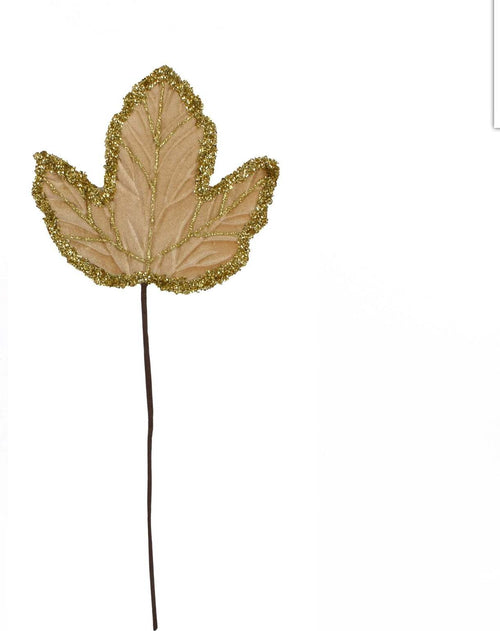 Ramo foglia di fico con glitters Beige per albero di natale e decorazioni natalizie h 41 cm Casa e cucina/Decorazioni per interni/Addobbi e decorazioni per ricorrenze/Decorazioni natalizie/Ghirlande e corone MagiediNatale.it - Altamura, Commerciovirtuoso.it