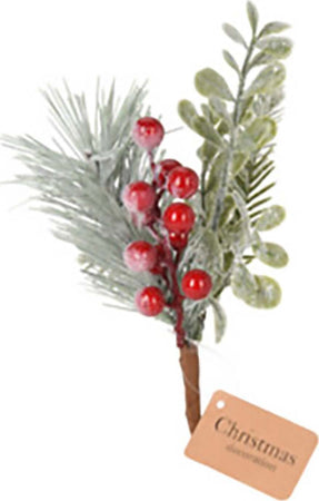 Ramo natalizio decorativo con bacche rosse, per interno ed esterno, da 24 cm Casa e cucina/Decorazioni per interni/Addobbi e decorazioni per ricorrenze/Decorazioni natalizie/Ghirlande e corone MagiediNatale.it - Altamura, Commerciovirtuoso.it