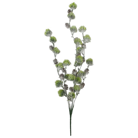 Ramo con pigne decorazione natalizia effetto real touch per albero di natale h 70 cm