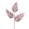 Felce con glitter Rosa con Foglie decorazione natalizia ramo decorativo per arredamento h 66 cm