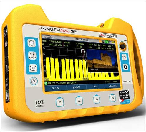 Misuratore di campo combo PROMAX RANGER NEO SE DVB-S2/DVB-T2 H.265 HEVC 10Bit SCR dCSS Multistream