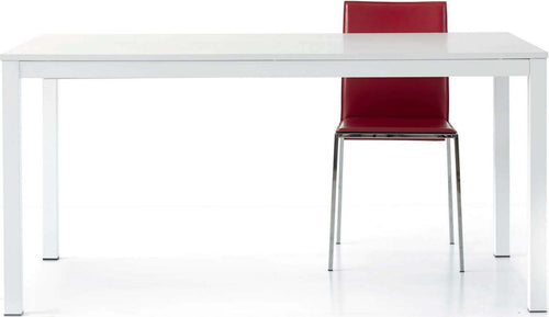 RAPHAEL---tavolo-da-pranzo-moderno-allungabile-frassinato-con-struttura-in-metallo-80x120/170-Bianco-Milani-Home
