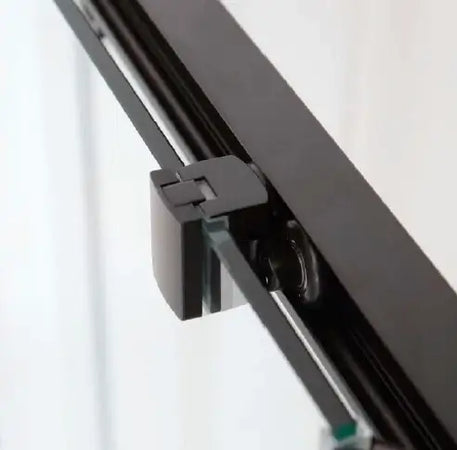RAPID | Box Doccia Tre Lati Profili Neri 6mm Anticalcare Montaggio Rapido