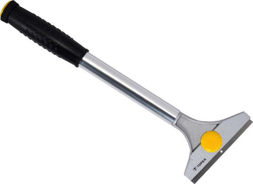 Raschietto-in-metallo-con-impugnatura-in-gomma-e-lama-singola-intercambiabile-da-10-cm