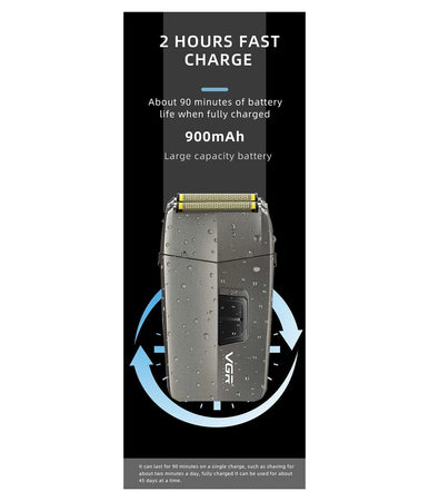 Rasoio 2in1 Tagliacapelli A Batteria Ricaricabile Senza Fili Per Barba Usb V-086