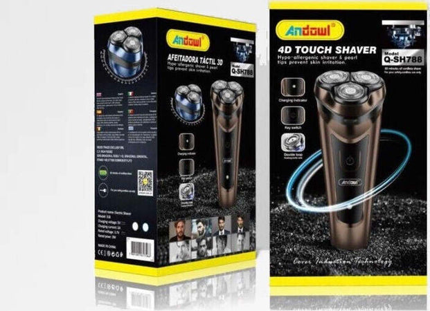 Rasoio 4d Touch Q-sh788 Elettrico Uomo Senza Fili Indicatore Led 3w Silenzioso Salute e cura della persona/Rasatura epilazione e rimozione peli/Regolabarba tagliacapelli e rasoi per il corpo/Rasoi multifunzione e kit Trade Shop italia - Napoli, Commerciovirtuoso.it