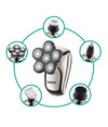 Rasoio 5in1 Led Elettrico Cordless Usb Ricaricabile Ipx6 Impermeabile Vgr V-320