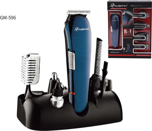 Rasoio-8in1-Gm596-Batteria-Ricaricabile-Trimmer-Kit-Cura-Uomo-Tagliacapelli-Barba