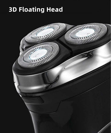 Rasoio-A-Triple-Testine-Rotanti-Trimmer-Barba-Cordless-Impermeabile-Display-V318