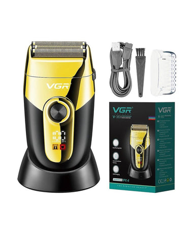 Rasoio Barba Professionale Impermeabile Regolabarba Ricaricabile Elettrico V-383