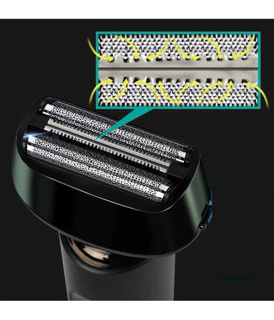 Rasoio Elettrico 3 Lame Ipx7 Impermeabile Usb Ricaricabile Indicatore Led V-380