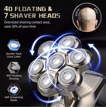 Rasoio-elettrico-barba-5in1-ipx7-impermeabile-rasoio-testa-calva-uomo