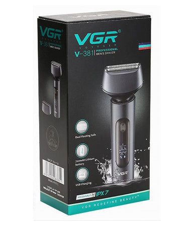 Rasoio Elettrico Barba Trimmer Professionale Ricaricabile Ipx7 Lavabile Vgr V-381