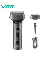 Rasoio Elettrico Barba Trimmer Professionale Ricaricabile Ipx7 Lavabile Vgr V-381