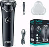 Rasoio-Elettrico-Barba-Trimmer-Rotante-Tripla-Lama-Impermeabile-Carica-Usb-V-319