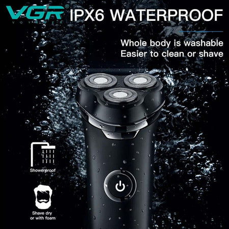 Rasoio-Elettrico-Barba-Trimmer-Rotante-Tripla-Lama-Impermeabile-Carica-Usb-V-319