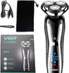 Rasoio-Elettrico-Barba-Trimmer-Usb-Ricaricabile-Impermeabile-Con-Display-V-309