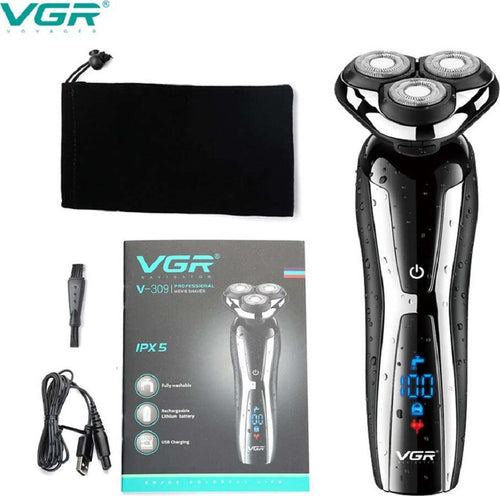 Rasoio Elettrico Barba Trimmer Usb Ricaricabile Impermeabile Con Display V-309 Salute e cura della persona/Rasatura epilazione e rimozione peli/Rasoi elettrici/Rasoi maschili/Rasoi a lamina Trade Shop italia - Napoli, Commerciovirtuoso.it