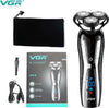 Rasoio-Elettrico-Barba-Trimmer-Usb-Ricaricabile-Impermeabile-Con-Display-V-309