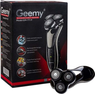 Rasoio-Elettrico-Cordless-Gm-7719-Batteria-Ricaricabile-Impermeabile-Testa-Galleggiante