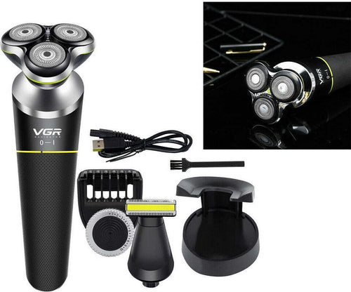 Rasoio Elettrico Per Barba E Capelli Senza Fili Impermeabile 3 Testine Vgr V-308 Salute e Bellezza > Depilazione e rasatura > Rasoi e Tagliacapelli Trade Shop italia - Napoli, Commerciovirtuoso.it