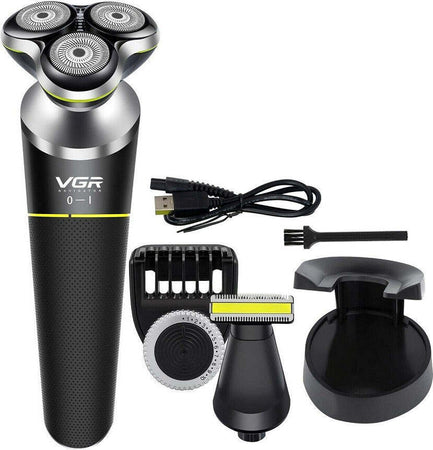 Rasoio Elettrico Per Barba E Capelli Senza Fili Impermeabile 3 Testine Vgr V-308 Salute e Bellezza > Depilazione e rasatura > Rasoi e Tagliacapelli Trade Shop italia - Napoli, Commerciovirtuoso.it
