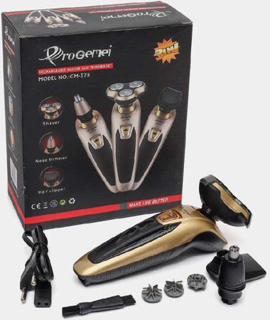 Rasoio-Elettrico-Regolabarba-3in1-Ricaricabile-Trimmer-Rifinitore-Per-Naso-Gm578